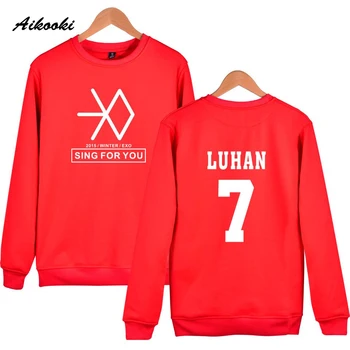 

Aikooki Capless Sweatshirt EXO Hoodies Men Women Hoodies Fashion Autumn Winter Capless Popular Singer EXO Sweatshirt Men XXS-4XL