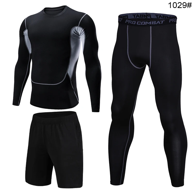 Спортивные костюмы из 3 предметов, мужские спортивные комплекты, колготки для бега, компрессионная одежда для бега, спортивные костюмы для бега, BaseLayer