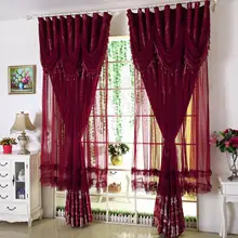New Korean lace font b curtains b font red purple blue finished font b curtains b