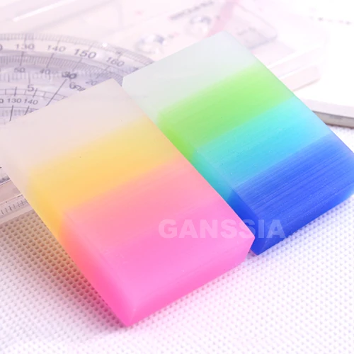 Резинки для карандашей серии Rainbow 12 шт./лот полупрозрачные резинки кавайных