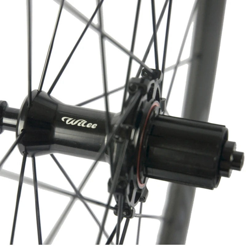 Discount WILEE 700C 38mm 50mm 60mm 88mm depth Tubular Clincher Carbon Wheelset Racing Bicycle Road Bike Cycling Carbon Wheels China Wheel 5