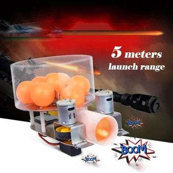 

RC Turret 180° Rotating Ping Pong Ball Shooter for RC Chassis DIY Fans
