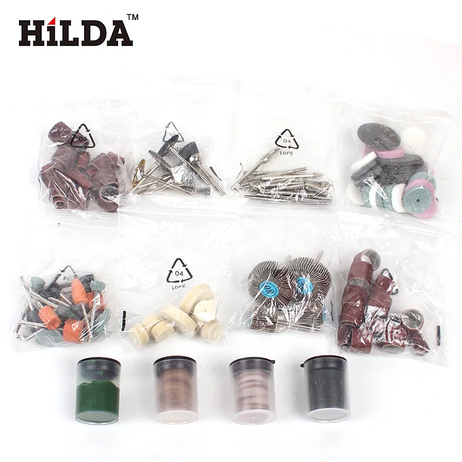 HILDA 248PCS Rotary Tool Accessories for Easy Cutting Grinding Sanding Carving and Polishing Tool C