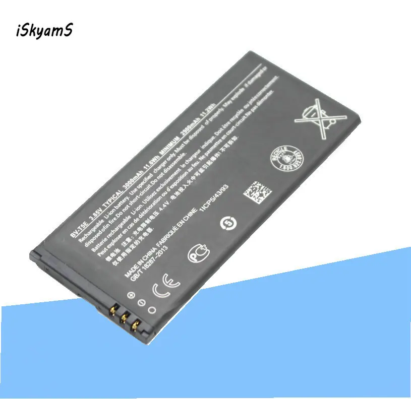 ISkyamS 10 шт./лот 3000 мА/ч, BV-T5E/BVT5E/BV T5E Замена Батарея для Microsoft Lumia 950 RM-1106 RM-1104 RM-110 МПЮП