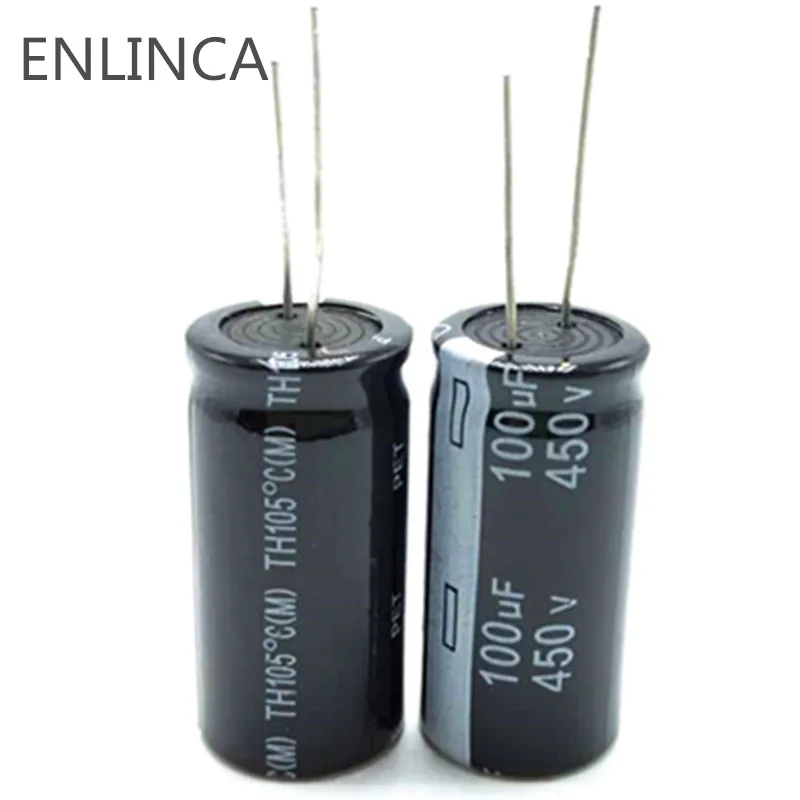 

2pcs 5pcs 450v 100UF 450v100UF aluminum electrolytic capacitor size 18*35