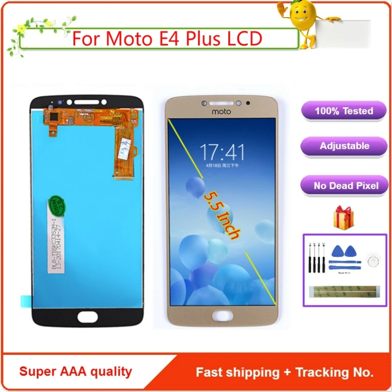 ЖК дисплей для Motorola Moto E4 Plus сенсорный экран дигитайзер сенсорное стекло сборка plus
