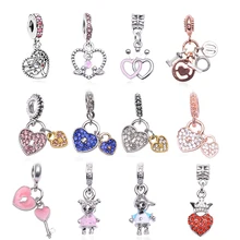 TOGORY, 2 шт./лот,, античный цвет, для мальчиков и девочек, любовь, сделай сам, бисер, подвеска, подходит для браслета Пандора, Подвески, подходят для браслетов, ювелирные изделия, Pulseira