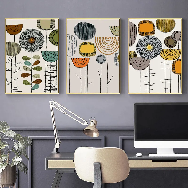 

Dandelion Flower Poster Canvas Painting Modern Pictures Retro Print Oil Kitchen painting Art Wall for Living Room Home Decor