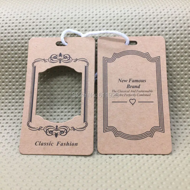 Пользовательские этикетки для резки формы/подвесные из крафт бумаги