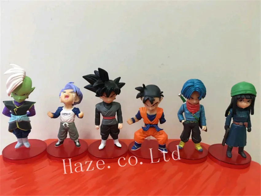 

6pcs/Set Dragon Ball Z Gohan Trunks Goku Zamasu PVC Action Figure Figurine Model