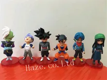 6pcs/Set Dragon Ball Z Gohan Trunks Goku Zamasu PVC Action Figure Figurine Model