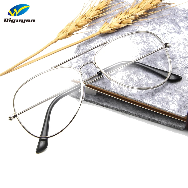 

DIGUYAO Metal Finished Myopia Glasses Women Men Optical Lens Eyeglasses Vintage Pilot Nearsighted Spectacles Unisex -1.0 to -4.0