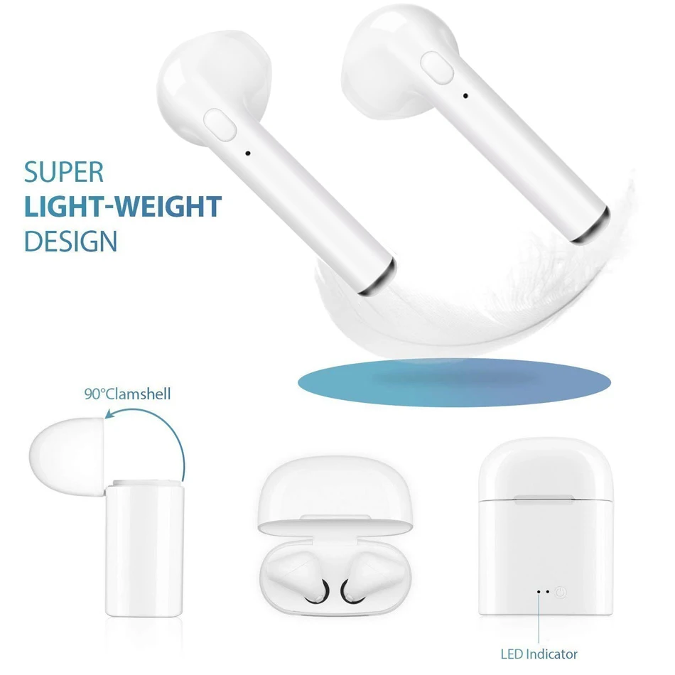 i7s TWS Drahtlose Kopfhörer Bluetooth 5,0 Kopfhörer In-Ear Stereo Ohrhörer Sport Freisprech-Headset Binauraler Anruf Für Xiaomi iPhone