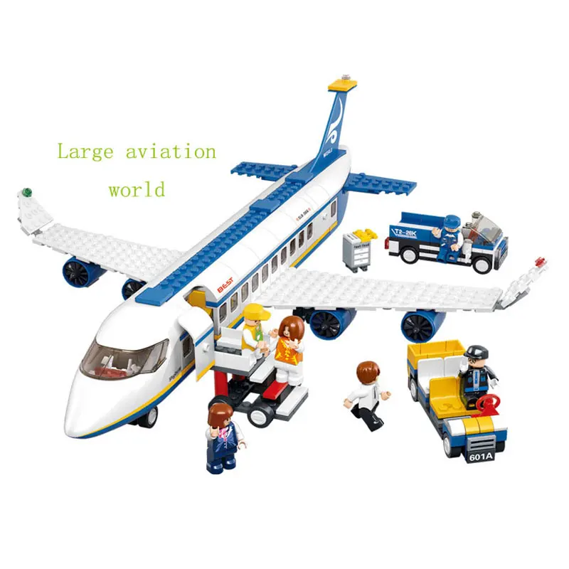 Sluban 483pcs Air Plane Passenger Airport Building Blocks Sets Model Bricks Toys For Children s Minifigure