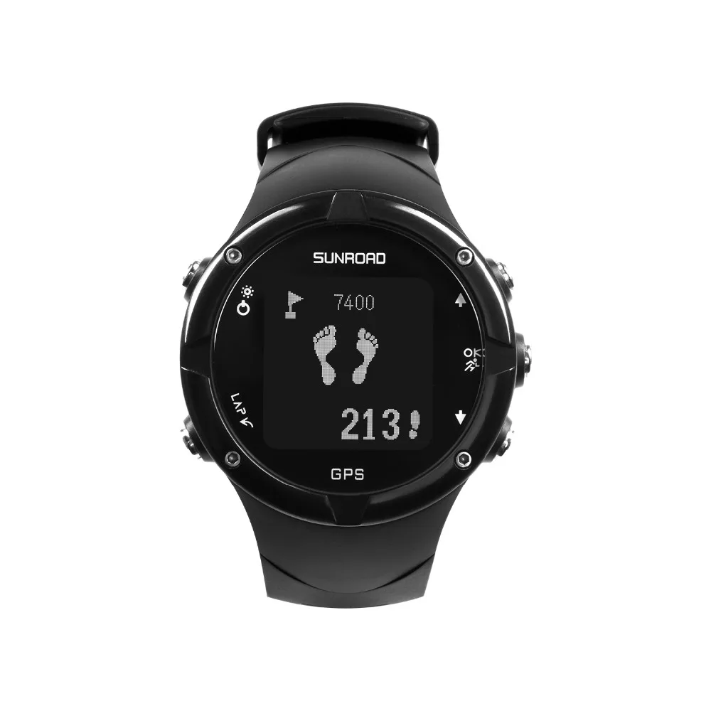 Skup SUNROAD mężczyźni sport GPS wodoodporny cyfrowy zegarek z GPS krokomierz wysokościomierz Running pływanie pomiar zegar sportowy