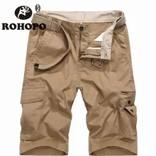 Хлопковые шорты с карманами в стиле милитари со средней талией; летние брюки до колена с карманами на молнии; русские Летние повседневные шорты;