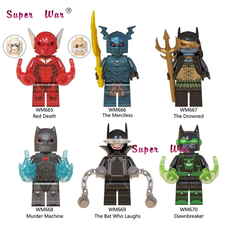 

50pcs Avengers Endgame DC Batman Dark Nights Red Death The Merciless The Bat Who Laughs Drawnbreaker building block for children