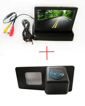 Impermeable Del Coche de Visión Trasera Inversa Cámara de Copia de seguridad de Seguridad para Ssangyong Rexton Ssang yong Kyron, con 4.3 Pulgadas LCD plegable Monitor