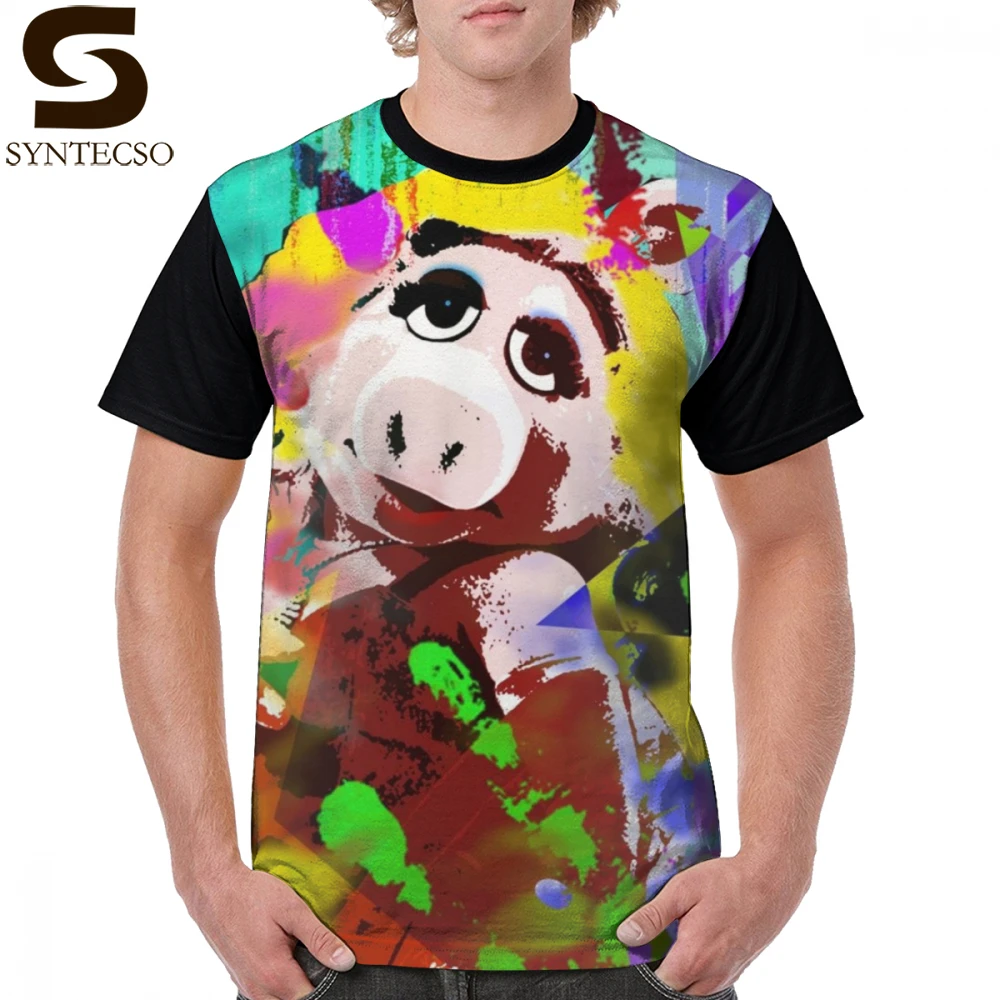 

Miss Piggy T Shirt Piggy T-Shirt Mens Fashion Graphic Tee Shirt Polyester Plus size Short-Sleeve Cute Print Tshirt