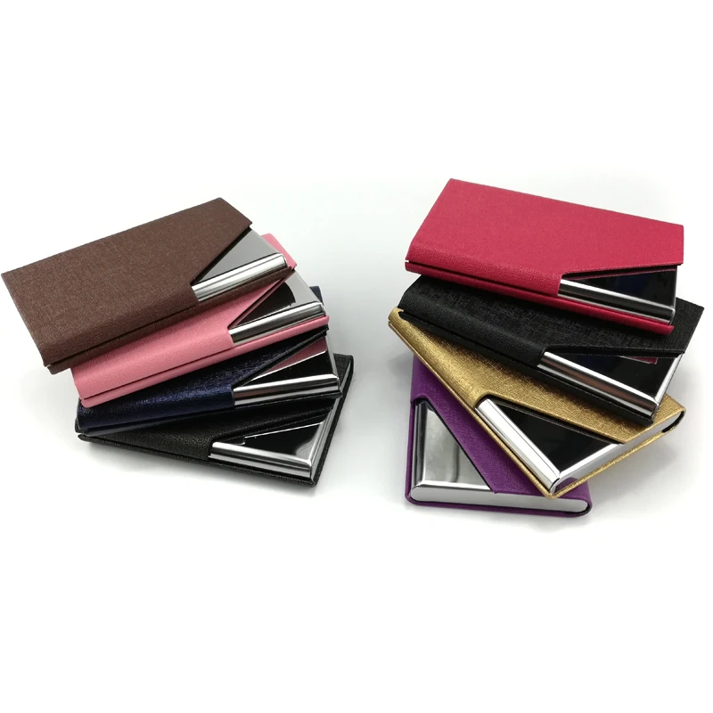 Retro Business Cardholder Visit Card Holder Oracle Grain Leather Case for Card Bank Men Namecard Holder Credit Card Holder Women (17)