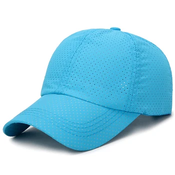

HT1771 Summer Baseball Caps Men Women Plain Solid Breathable Snapback Caps Hats Unisex Adjustable Dad Hats Mesh Trucker Caps