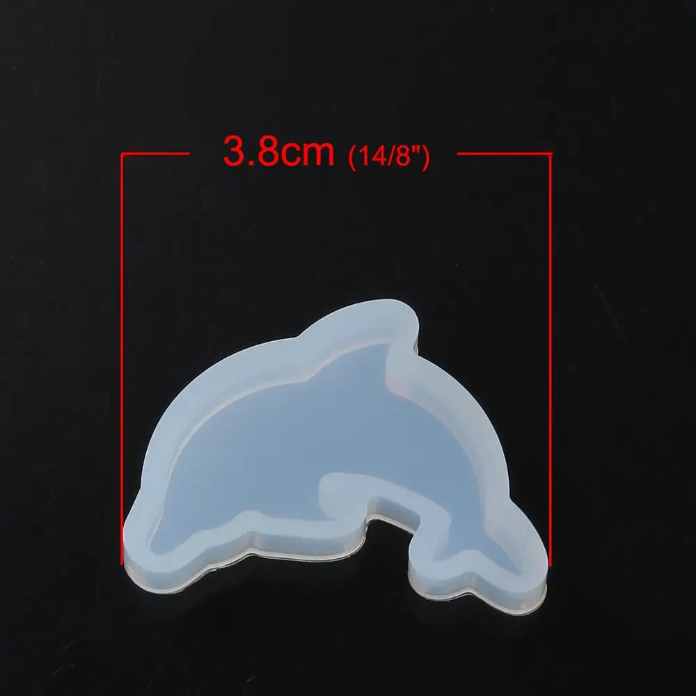 8 сезонов силиконовая смола форма для изготовления ювелирных изделий слон кошка КИТ морской конек волк Corrci собака Медуза животное белый 1 шт - Цвет: Dolphin