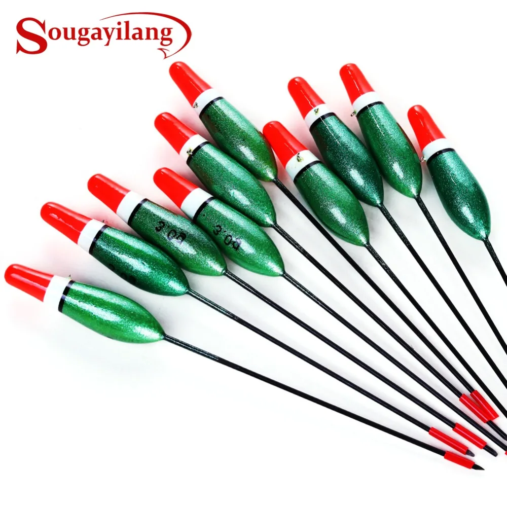Sougayilang 10pcs/set High Quality Fishing Floats Long Tail Fishing
