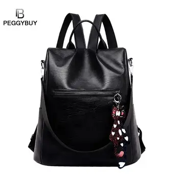 

Anti-theft Leather Backpack Female Designer School Bags For Teenager Girl Waterproof Travel Backpack Women Bagpack
