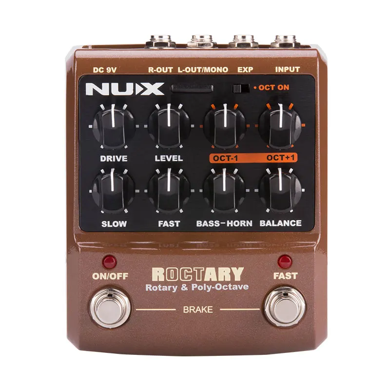 

NUX ROCTARY Simulator & Polyphonic Octave Guitar Pedal Stomp Boxes Force series Roctary Force effects polyphonic octave effect