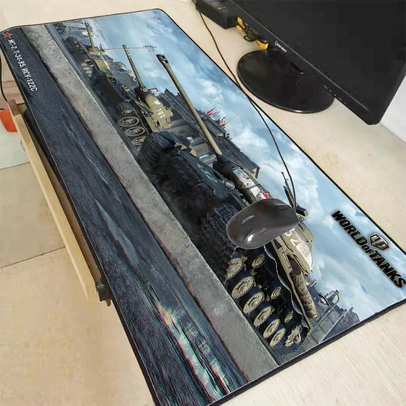 Mairuige 90X40 см World of Tanks аниме игровой большой фиксирующий край коврик для мыши L XL игра Персонализированная коврик для мыши для CS GO