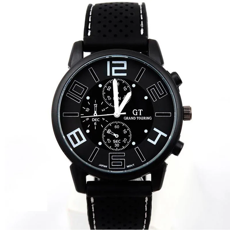 New Timer Fashion Multifunction Accurate Calibration Silicon Strip Men s Sport Quartz Wrist Watch Gift Clock