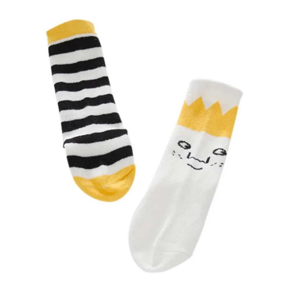 

Baby Girl Toddler Tube Stripe Crown Asymmetric Knee Socks Long Stockings M2