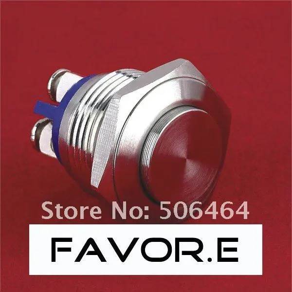 

* 16mm Stainless steel IP65 Momentary Push Button Switch high round screw terminal