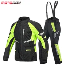 O envio gratuito de 1 conjunto Blindado À Prova de Vento Respirável Jaqueta de Motoqueiro e Calças Da Motocicleta Dos Homens À Prova D’ Água Com 9 pcs almofadas