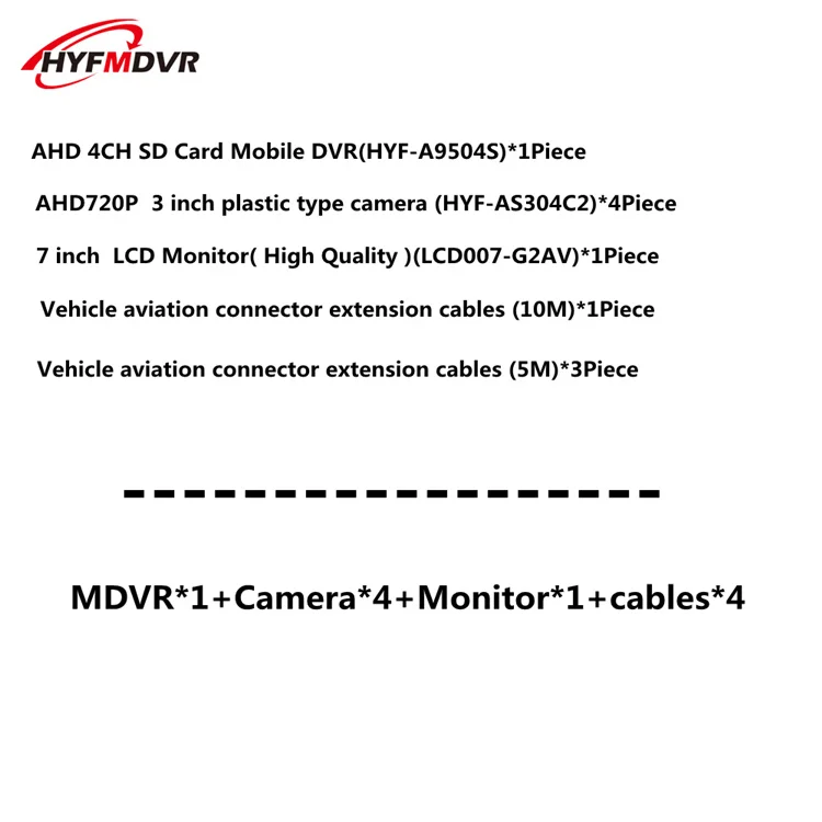 Completo de Equipamentos de Monitoramento Gravador de Vídeo Cabeça da Aviação. Conjunto Ônibus Escolar Megapixel um hd - 8 Câmera multiângulo automotiva
