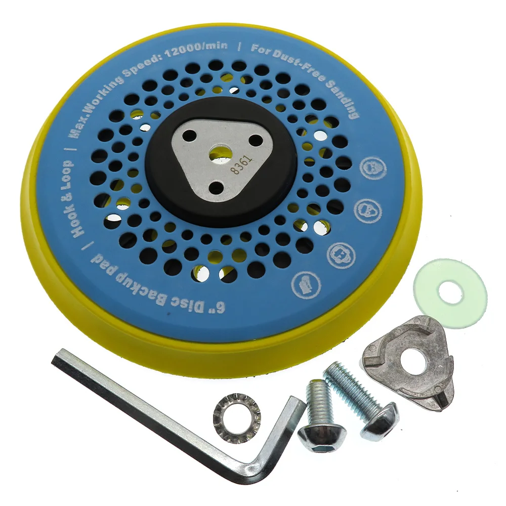 

6 Inch 15-Hole Multi-functional Sander Backing Pad Dust Free Sanding Pad Hook and Loop Power Tools Accessories