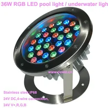 CE, IP68, 36 Вт RGB светодиодный проектор света, RGB светодиодный шайба стены, 24VDC, DS-10-59-36W, из нержавеющей стали SL304, 2 года гарантии