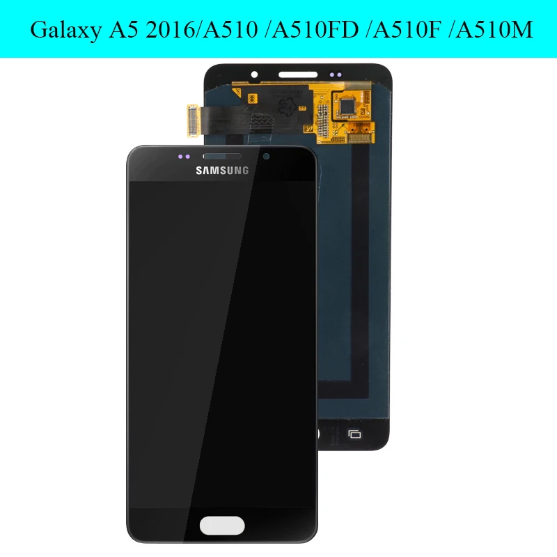 5," ЖК-дисплей сменный для Samsung Galaxy A5 A510 A510F A510M A510FD A5100 ЖК-дисплей сенсорный дигитайзер экран в сборе