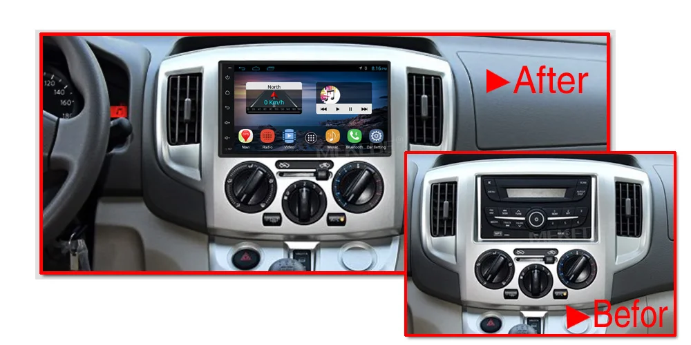 Discount 2din Android8.1 Quad-core Car radio GPS player For  TOYOTA Nissan Volkswagen Hyundai Honda KIA  Lada mazda Free shipping 11
