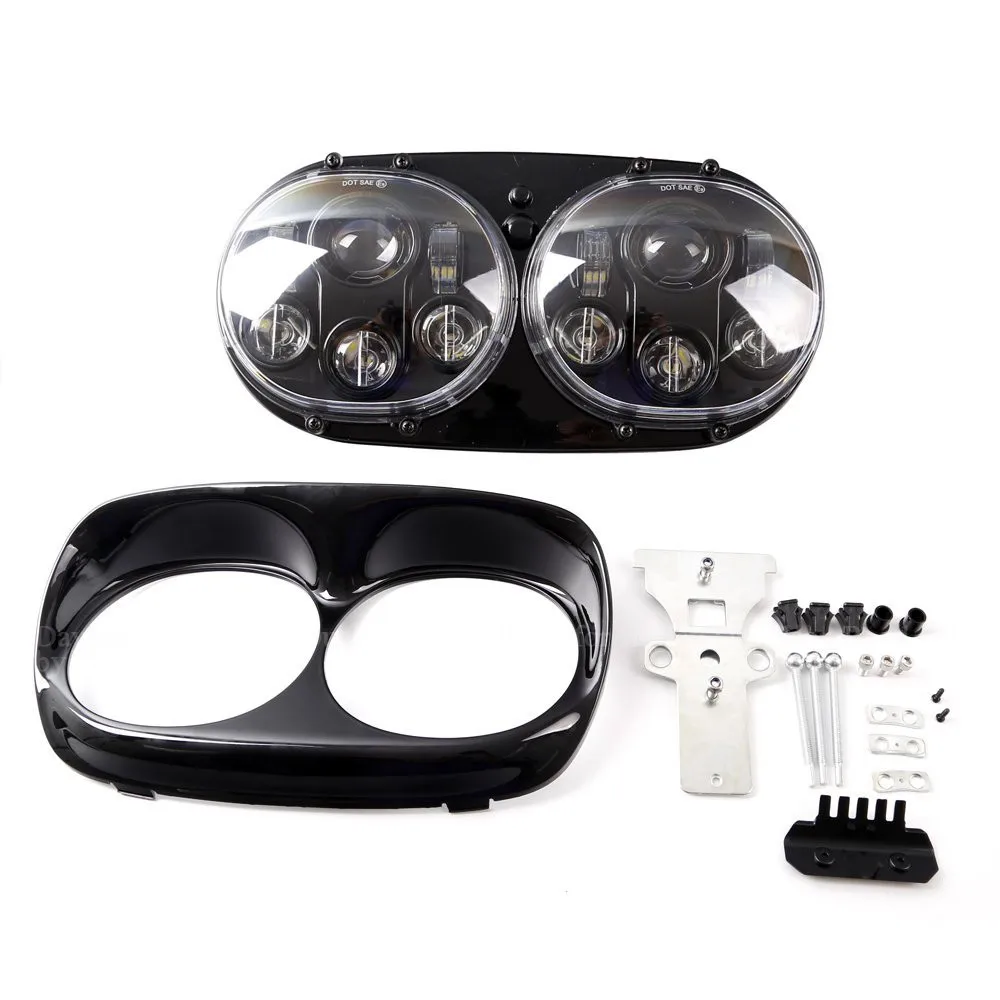 90w LED Headlight Harley accessories headlight HighLow Double Headlight For Harley Davidson Road Glide  (8)