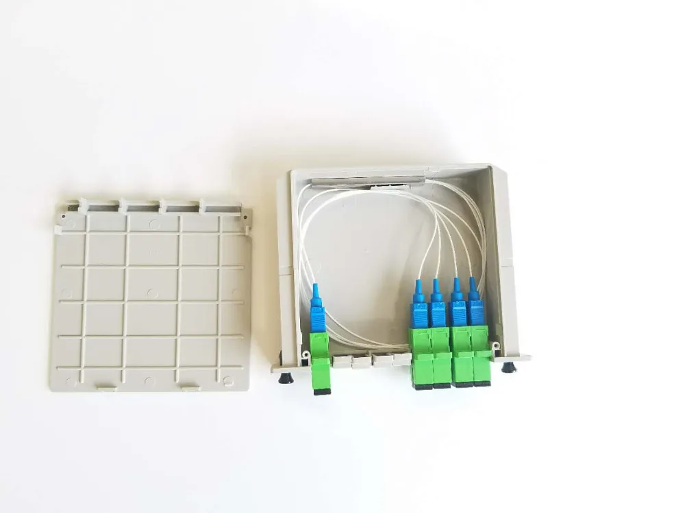 

SC APC/ SC UPC Connector 1X4 ABS Box plc splitter Module Type Optical Splitter