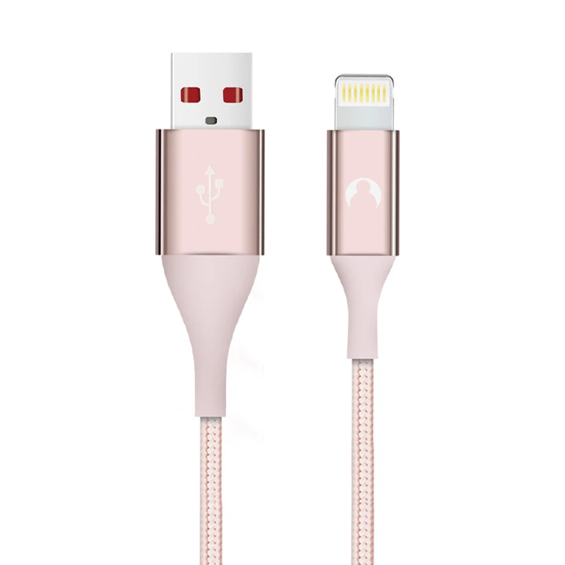 Snowkids USB зарядное устройство для телефона MFi кабель для Lightning-USB кабель для iPhone 11X8 7 6 5 XR XsMax длинный до iOS 12 Синхронизация данных - Цвет: Розовый