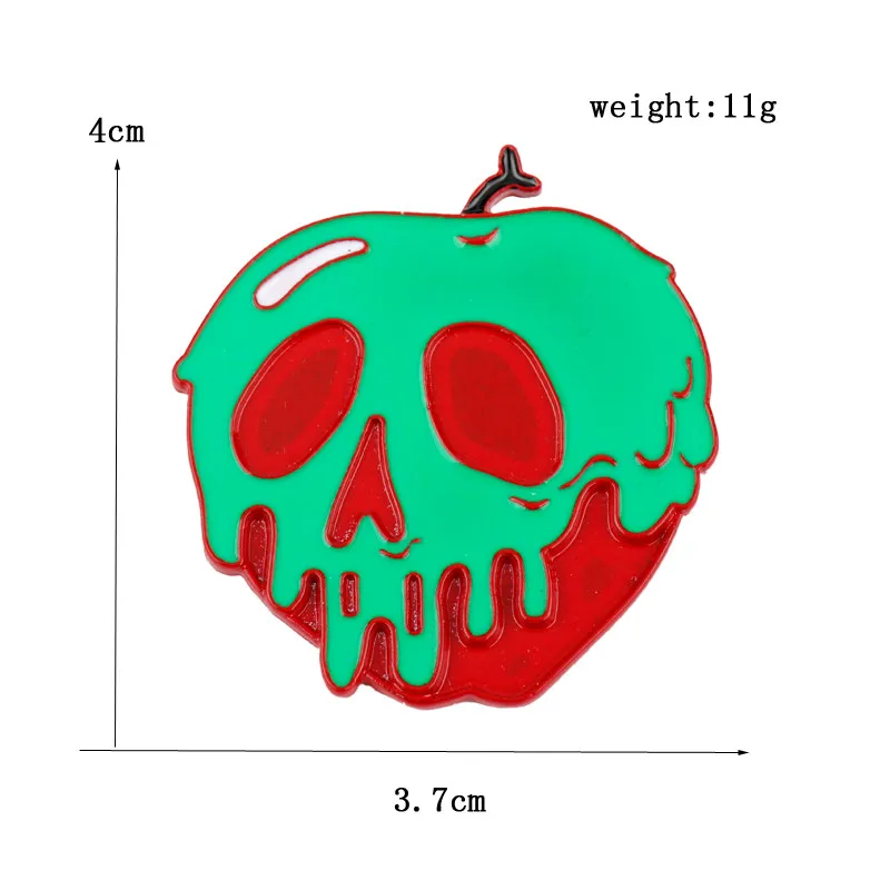 Хэллоуин ужас зеленый красный брошь череп фестиваль Мода безделушки Эмаль Булавка для мужчин женщин детей Броши