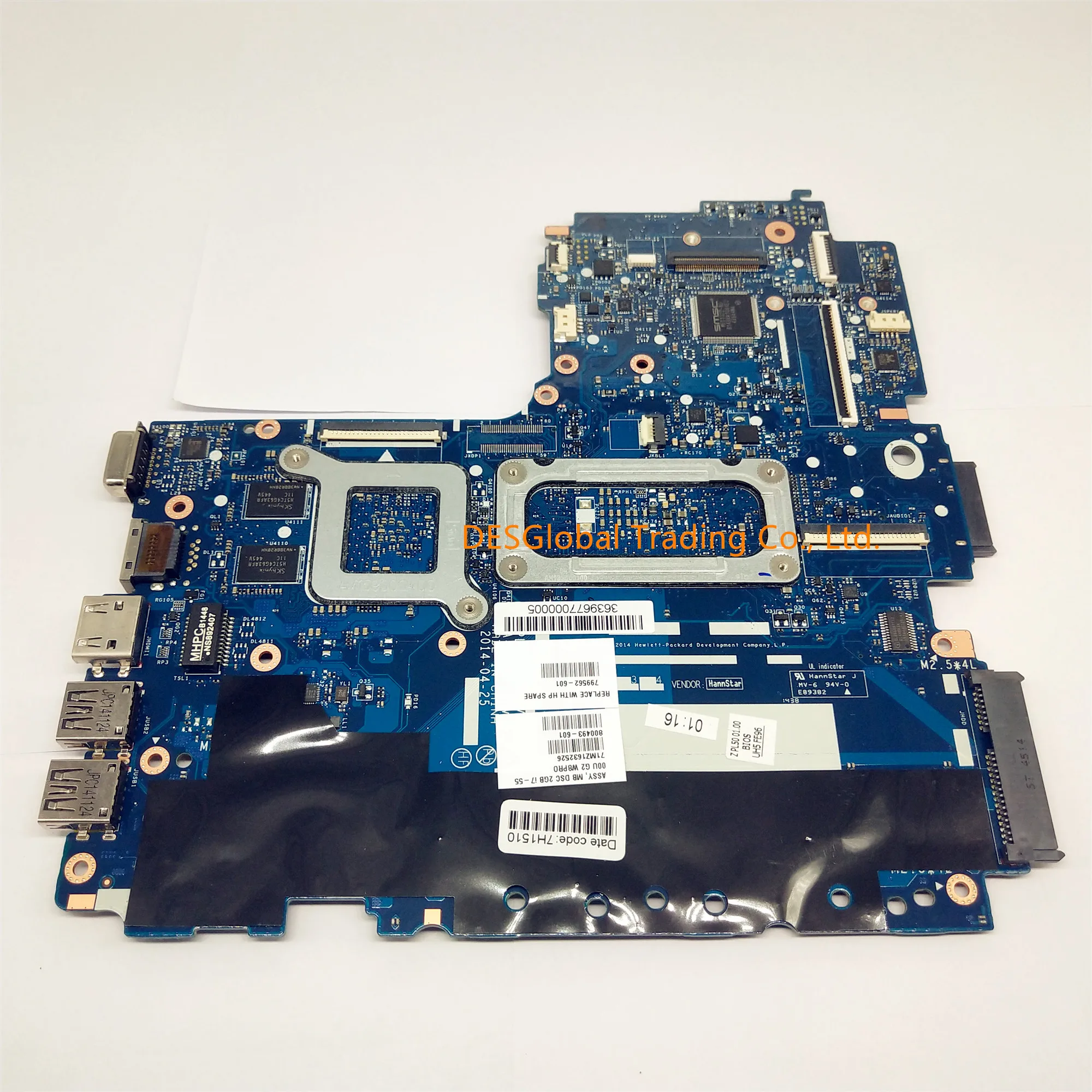 discount  For HP Probook 450 G2 Laptop Motherboard With i7-5500U Mainboard R5 M255 LA-B181P 2GB GPU 799562-60