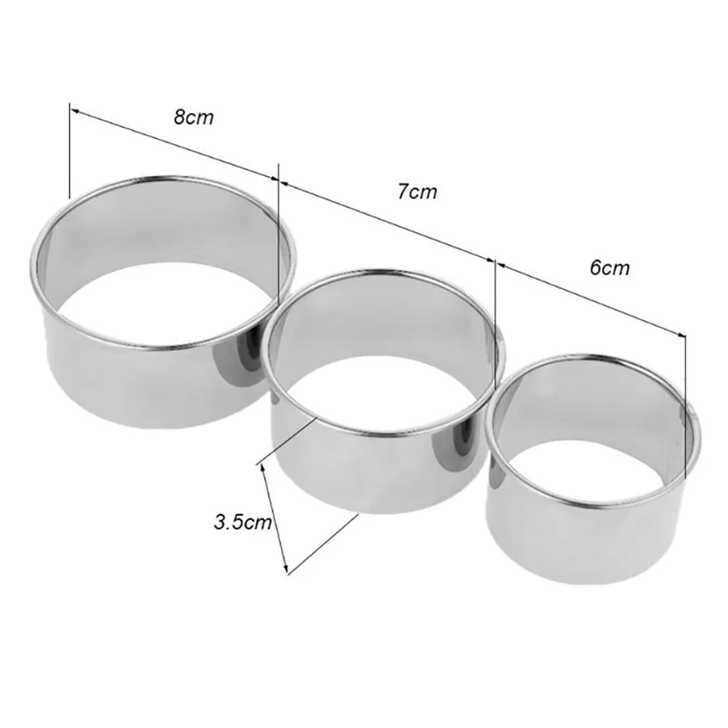 3 шт./компл. круглые пельменты из нержавеющей стали обертки формочки Набор Резак чайник инструменты круглое печенье обертка для кондитерских изделий резка теста инструмент