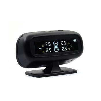 

Tire Pressure Monitoring System 12V Real Time Wireless Smart TPMS Tire Pressure Alarm Car Charger with 4 Sensors