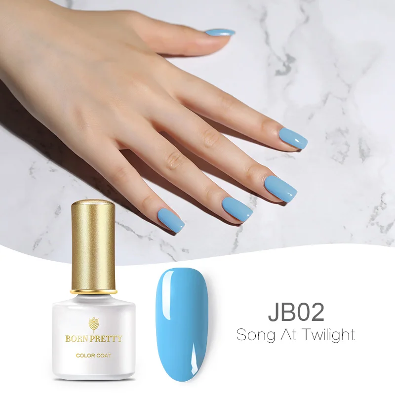 BORN PRETTY Джаз-синий гель серии Однотонная одежда ногтей Гель-лак 6 мл фиолетовый замочить от УФ-лак Лаки - Цвет: BP-JB02