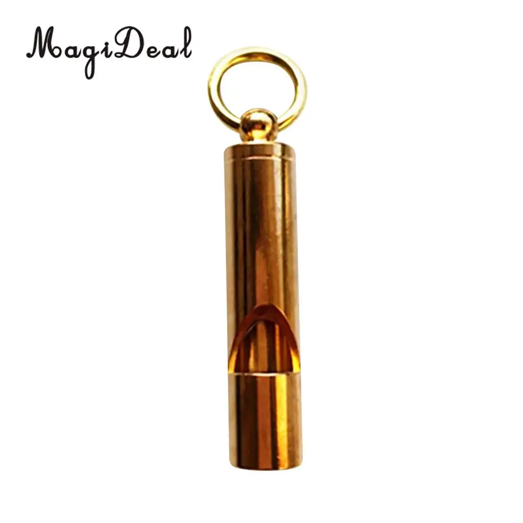 MagiDeal Durable Soild Brass Safety Whistle for Scuba Diving Camping Outdoor Water Sport Rescue Survival