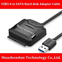 High Quality USB3.0 to 2.5″ 3.5″ SATA Hard Disk Adapter Power Cable Support Desktop / laptop hard disk 50CM