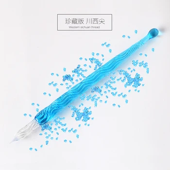 

Gold color ink glass pen color ink drowning pen color pen Sichuan Western calligraphy pen gift box